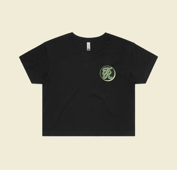 FR BLACK CROP T-SHIRT